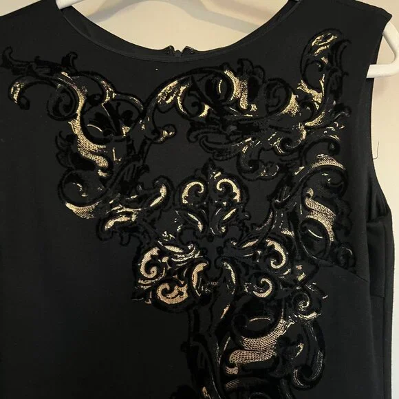 Embellished Black Sheath Dress - Picture 3 of 4